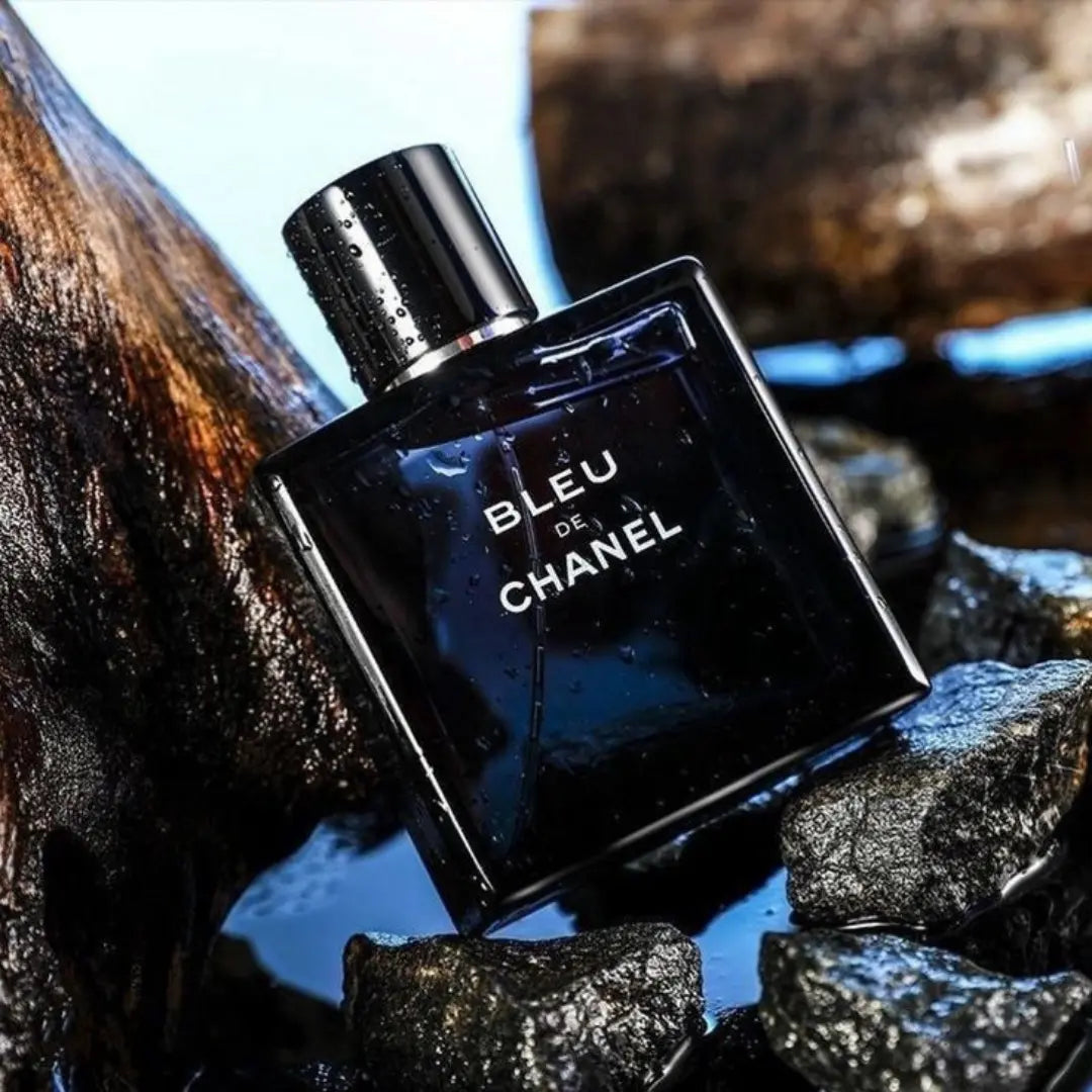 Combo Dark Seduction – Bleu de Chanel, 212 VIP Black, Sauvage, Bvlgari Man in Black + Perfumero Recargable