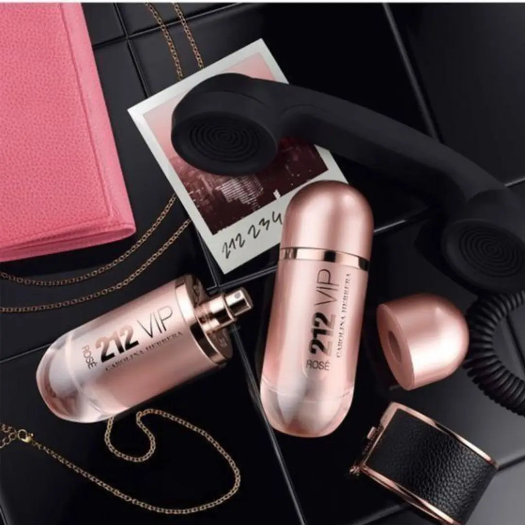 Combo Sensual Chic – Good Girl, Olympea, 212 VIP Rose + Perfumero Recargable