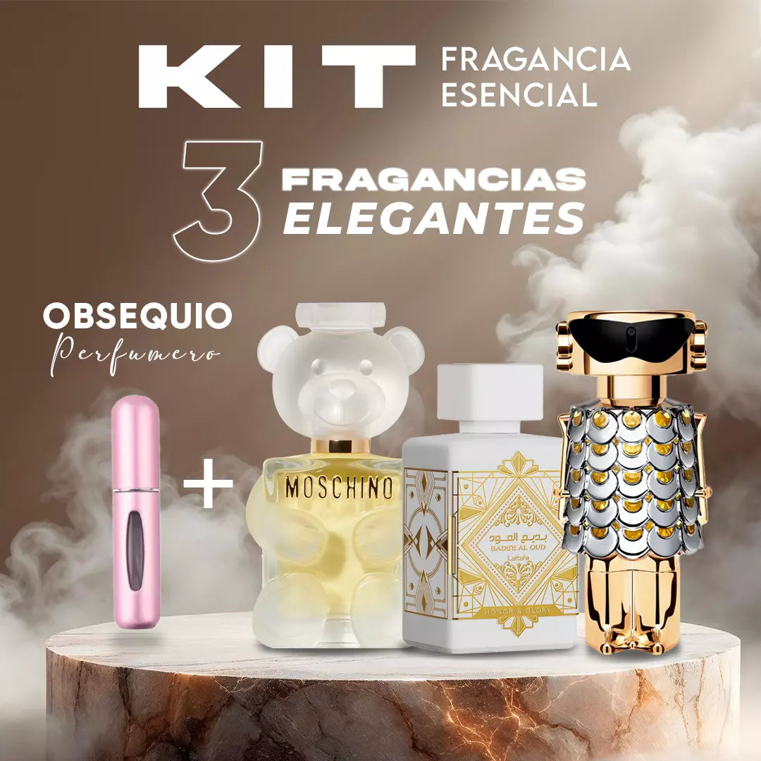 Combo Trendy Bloom – Moschino Toy 2, Lattfa Blanca, Fame + Perfumero Recargable